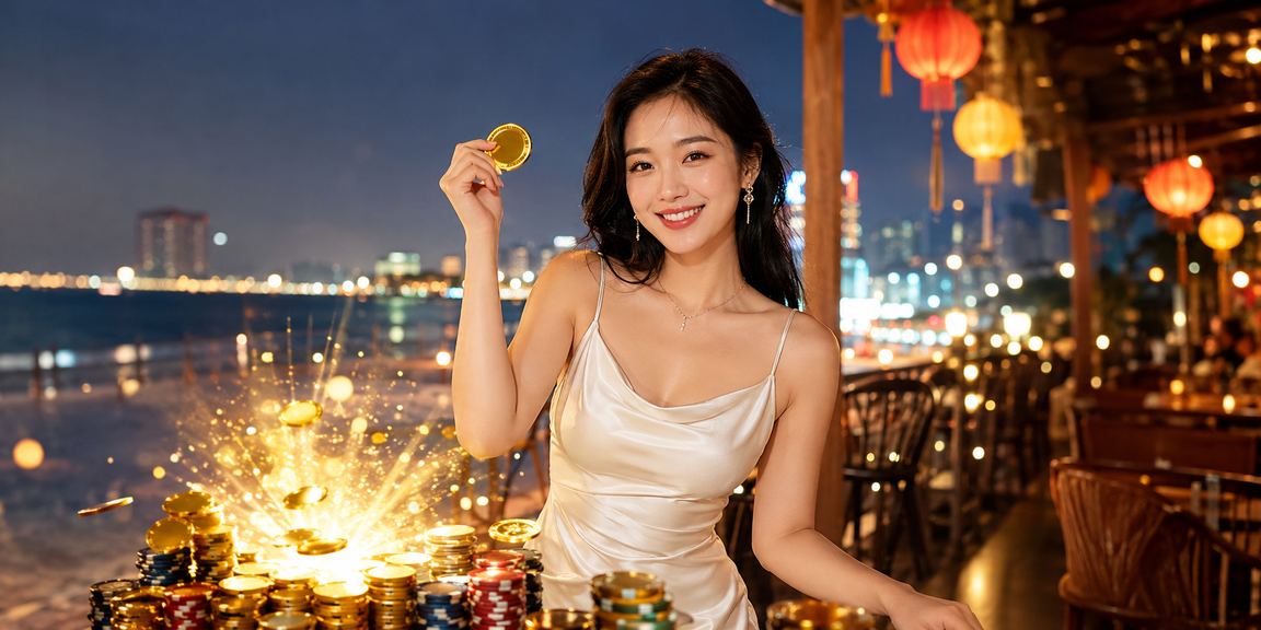 Người chơi thư giãn trải nghiệm casino trực tuyến tại Hội An bên tách cà phê